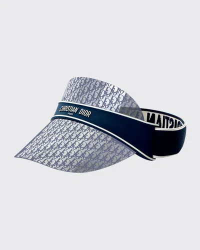 Dior Club V1u Logo Mirrored Visor In Matte Blue
