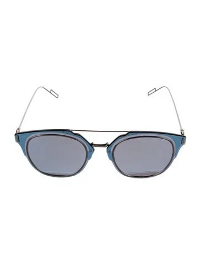 Pre-owned Dior Composit1 Round Sunglasses In Black