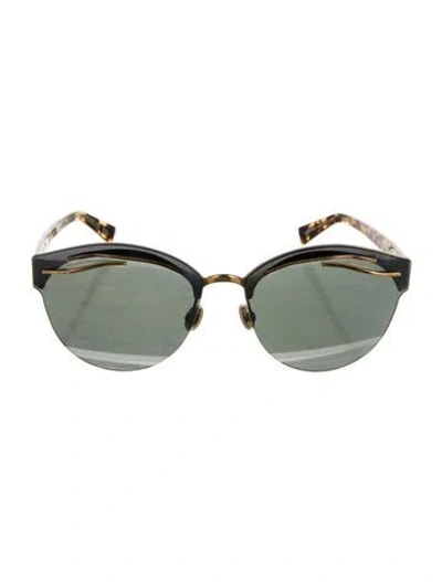 Pre-owned Dior Enterprise Cat-eye Sunglasses In Gold
