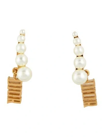 Pre-owned Dior Dio(r)evolution Ear Climber Earrings In White