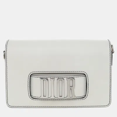 Pre-owned Dior Dio(r)evolution Flap Bag In White