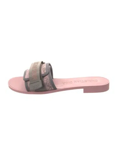 Pre-owned Dior Dio(r)evolution Printed Slides W/ Tags In Pink