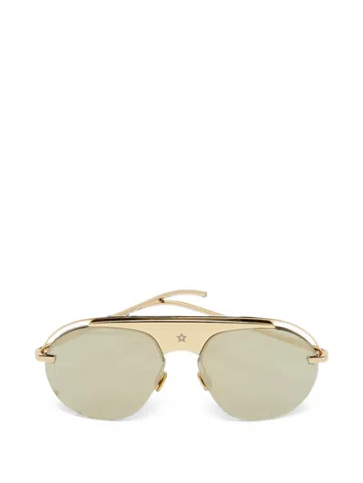 Pre-owned Dior Dio(r)evolution2 Pilot-frame Sunglasses In Gold