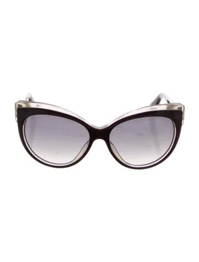 Pre-owned Dior Glisten1 Cat-eye Sunglasses In Purple