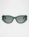 Dior Glow B1i Sunglasses In Dark Green Gradient Smoke
