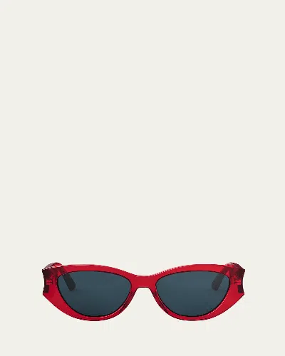 Dior Glow B1i Sunglasses In Shiny Black Smoke