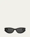 Dior Glow B1i Sunglasses In Shiny Black Smoke