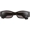 Dior Graphique S1i 56mm Rectangular Sunglasses In Black