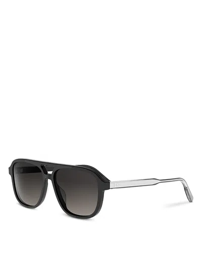 Dior Ibbon Pilot Sunglasses, 56mm In Black
