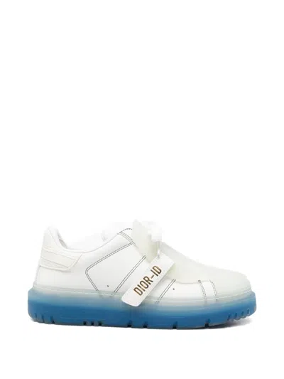 Pre-owned Dior -id Leather Sneakers In White