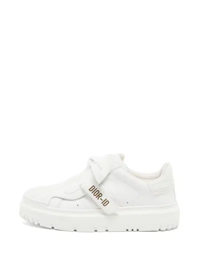 Pre-owned Dior -id Touch-strap Sneakers In White