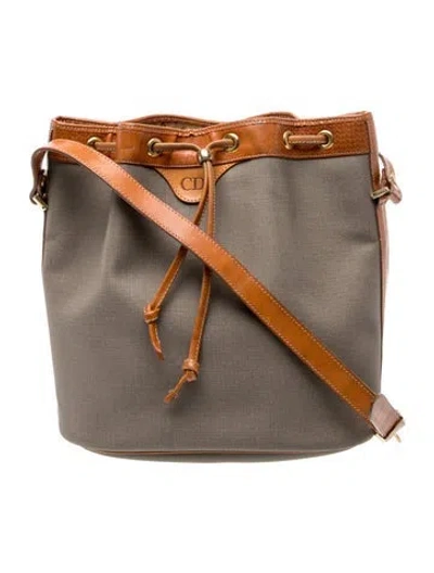 Pre-owned Dior Issimo Bucket Bag Vintage In Gray