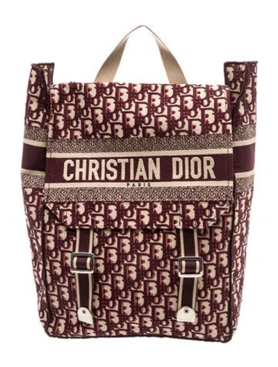 Pre-owned Dior Issimo Camp Backpack In White