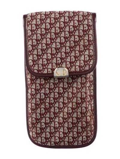 Pre-owned Dior Issimo Eyeglass Pouch In Red