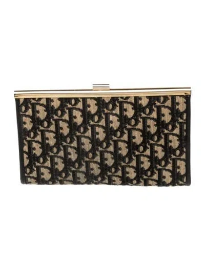 Pre-owned Dior Issimo Oblique Clutch Vintage In Blue