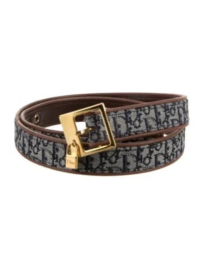 Pre-owned Dior Issimo Oblique Jacquard Belt In Multi