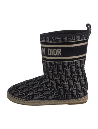 Pre-owned Dior Issimo Pattern Boots In Blue
