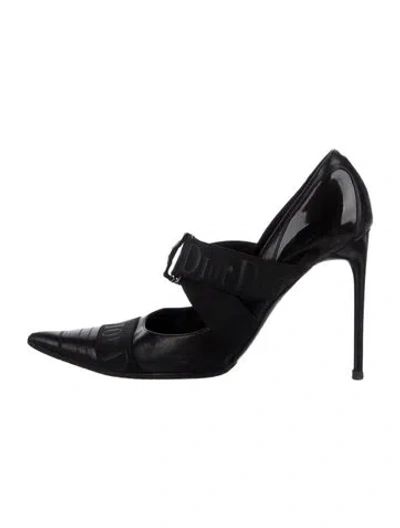 Pre-owned Dior Issimo Pattern Leather Pumps In Black