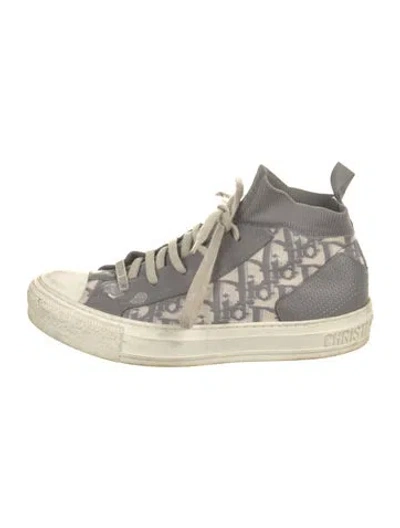 Pre-owned Dior Issimo Pattern Sneakers In Gray