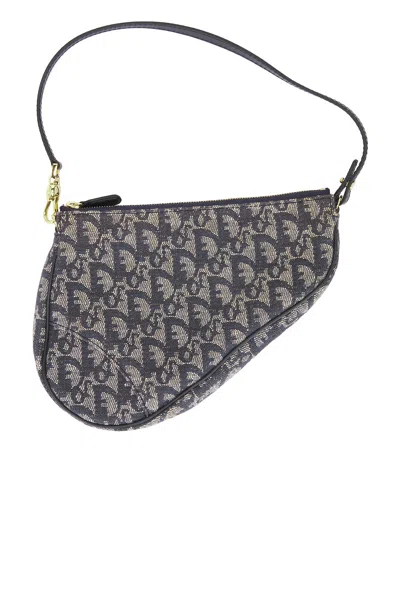 Pre-owned Dior Issimo Pochette Saddle Bag In Blue
