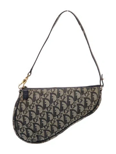 Pre-owned Dior Issimo Saddle Pochette In Blue