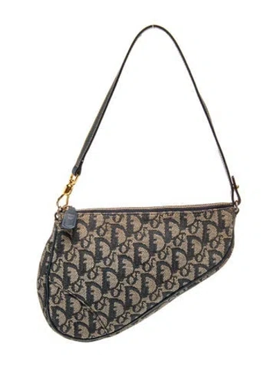 Pre-owned Dior Issimo Saddle Pochette In Blue