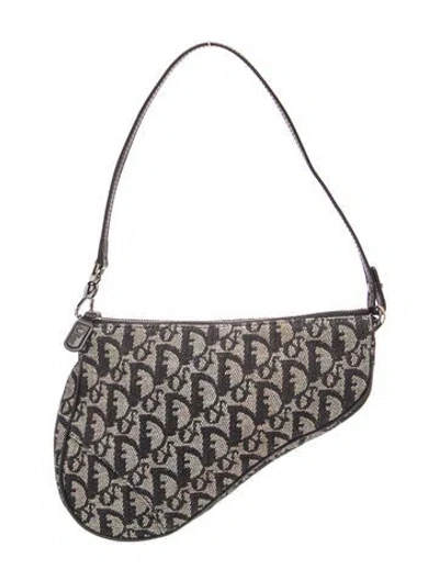 Pre-owned Dior Issimo Saddle Pochette In Blue
