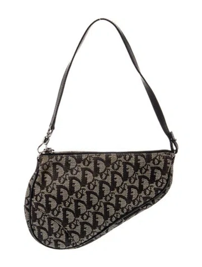 Pre-owned Dior Issimo Saddle Pochette In Blue