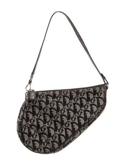 Pre-owned Dior Issimo Saddle Pochette Mini In Black