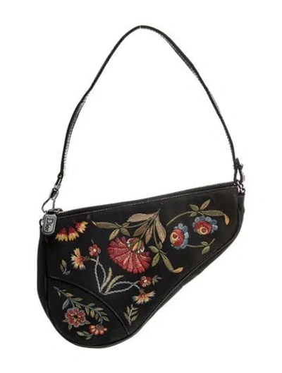 Pre-owned Dior Issimo Saddle Pochette Mini Vintage In Blue