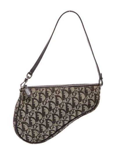 Pre-owned Dior Issimo Saddle Pochette Mini Vintage In Gray