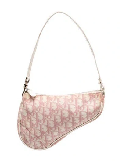 Pre-owned Dior Issimo Saddle Pochette In Pink