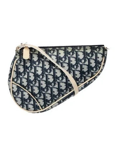 Pre-owned Dior Issimo Saddle Pochette Vintage In Blue