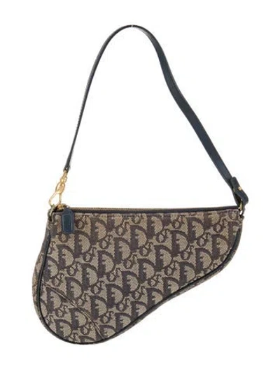 Pre-owned Dior Issimo Saddle Pochette Vintage In Blue