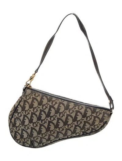 Pre-owned Dior Issimo Saddle Pochette Vintage In Blue