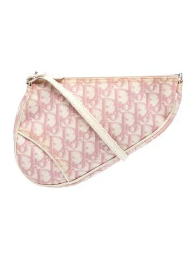Pre-owned Dior Issimo Saddle Pochette Vintage In Pink