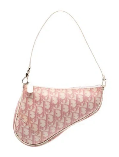 Pre-owned Dior Issimo Saddle Pochette Vintage In Pink
