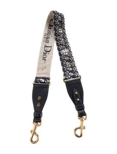 Pre-owned Dior Issimo Studded Purse Strap In Blue