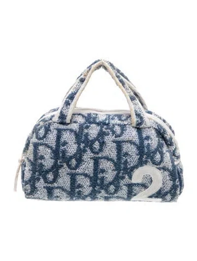 Pre-owned Dior Issimo Top Handle Bag In Blue