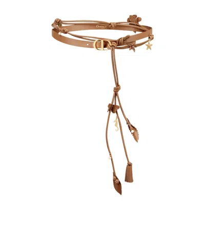 Dior Iviera 30 Montaigne Cord Belt In Multi