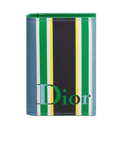 Dior Iviera Bifold Card Holder In Multicolor