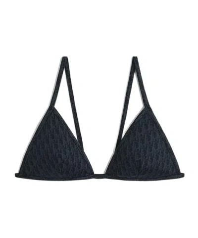 Dior Iviera Bikini Top In Black
