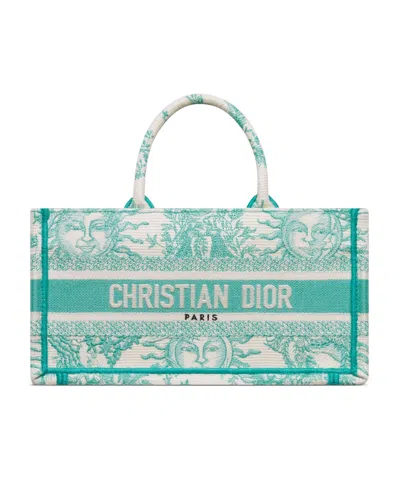 Dior Iviera Book Tote Handbag In Green
