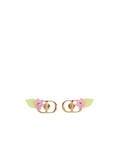 Dior Iviera Brush  Bloom Stud Earrings In Multi
