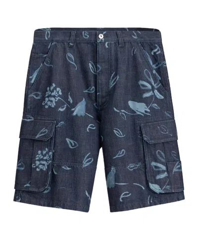 Dior Iviera Cargo Shorts In Blue