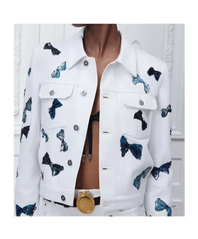 Dior Iviera Cropped Jacket In White