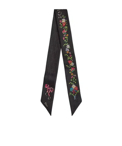 Dior Iviera  Arabesque Mitzah Scarf In Black