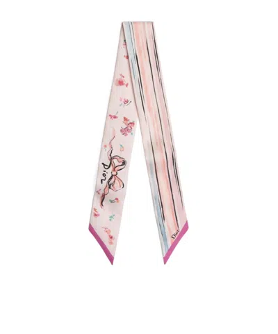 Dior Iviera  Floral Portrait Mitzah Scarf In Pink