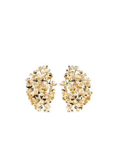Dior Iviera  Hortensia Earrings In Gold