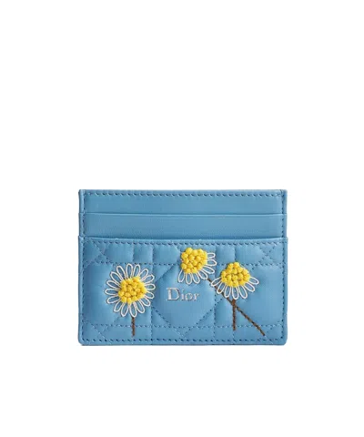 Dior Iviera  Jardin Freesia Card Holder In Blue